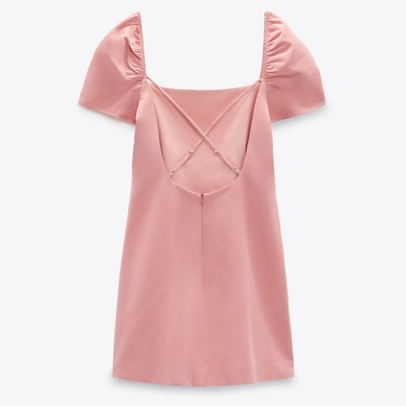 ZARA LINEN BLEND SHORT DRESS - Picture 5 of 6